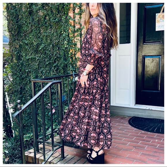 #26 Beautiful Paris Boho chic fully lined stylish maxi dress - Picture 5 of 7